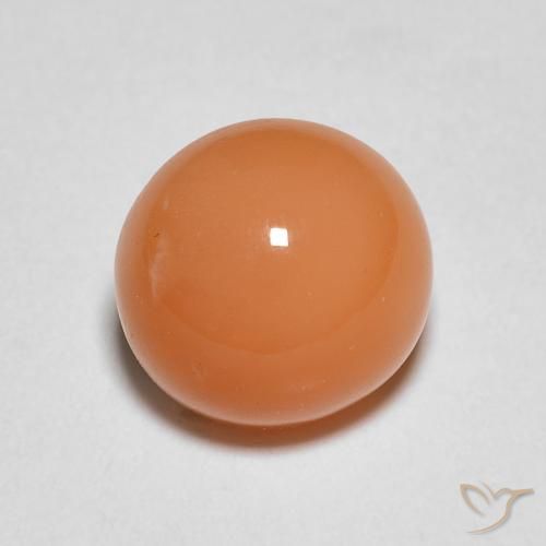 1.40ct Naturel Orange clair Pierre de lune, Tour, Translucide