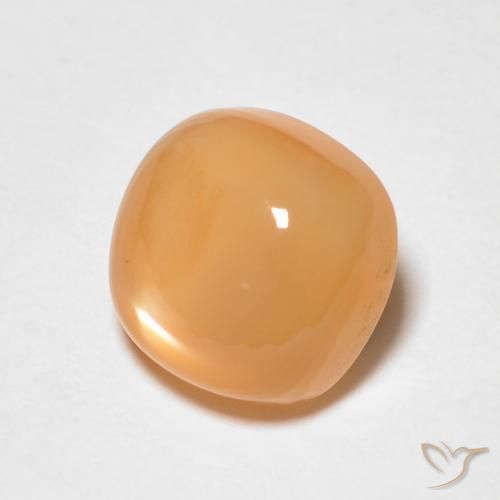 Pierre de lune Orange moyen naturelle Coussin, 1.74 ct, Translucide