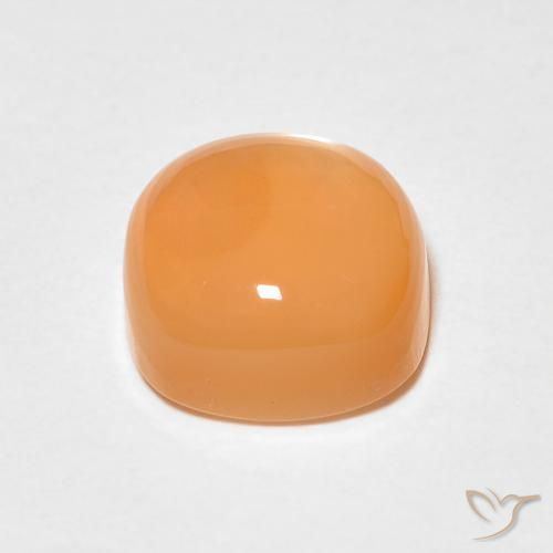 Pierre de lune Orange moyen naturelle Coussin, 1.74 ct, Translucide