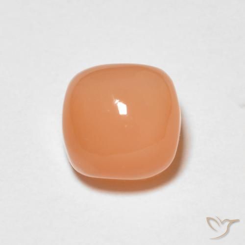 1.51ct Naturel Orange clair Pierre de lune, Coussin, Translucide