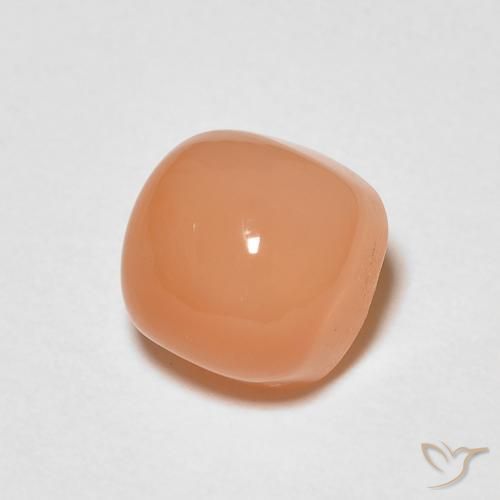 Pierre de lune Orange clair naturelle Coussin, 1.51 ct, Translucide