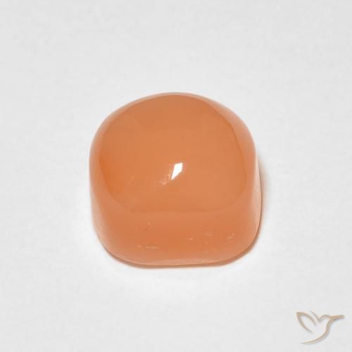 Pierre de lune Orange clair naturelle Coussin, 1.51 ct, Translucide