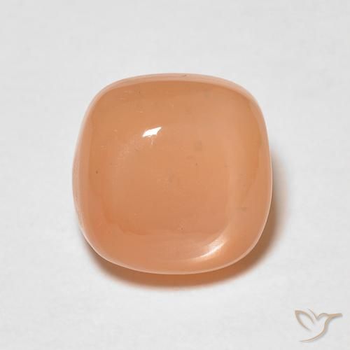 1.54ct Naturel Orange cantaloup Pierre de lune, Coussin, Translucide