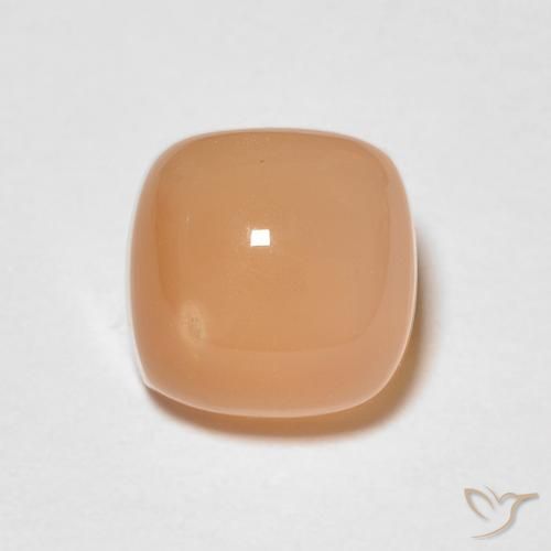 1.66ct Naturel Medium Light-Orange Pierre de lune, Coussin, Translucide