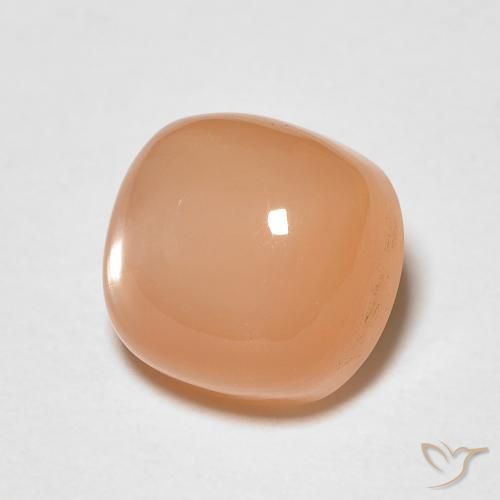 Pierre de lune Orange cantaloup naturelle Coussin, 1.97 ct, Translucide
