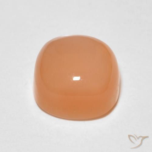 Pierre de lune Orange cantaloup naturelle Coussin, 1.97 ct, Translucide