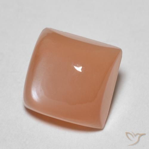 Pierre de lune Orange moyen naturelle Carré, 2.19 ct, Translucide