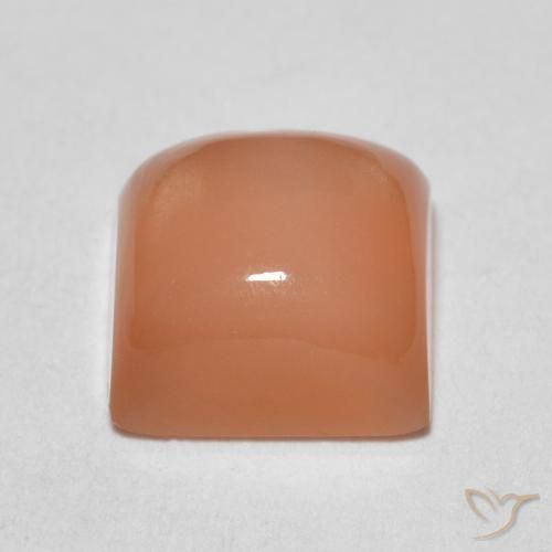 Pierre de lune Orange moyen naturelle Carré, 2.19 ct, Translucide