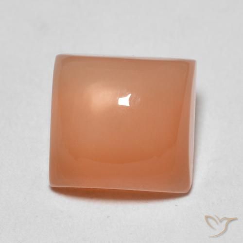 2.06ct Naturel Orange cantaloup Pierre de lune, Carré, Translucide