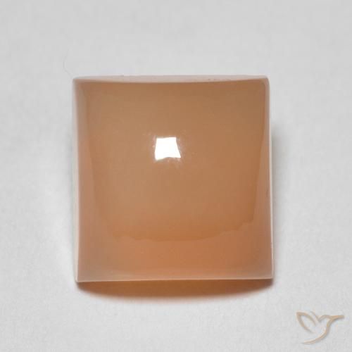 2.13ct Naturel Orange cantaloup Pierre de lune, Carré, Translucide
