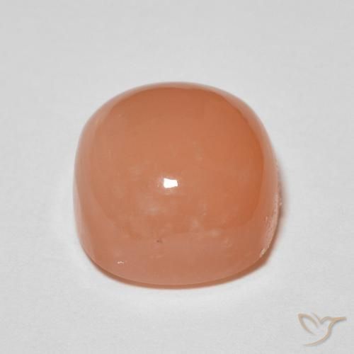 Pierre de lune Orange cantaloup naturelle Coussin, 2.90 ct, Translucide