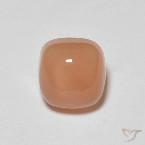 1.13ct Naturel Orange cantaloup Pierre de lune, Coussin, Translucide