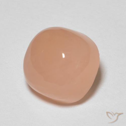 Pierre de lune Pêche Orange naturelle Coussin, 1.92 ct, Translucide
