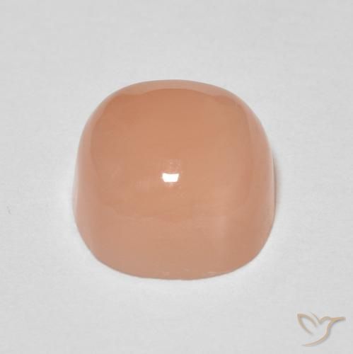 Pierre de lune Pêche Orange naturelle Coussin, 1.92 ct, Translucide