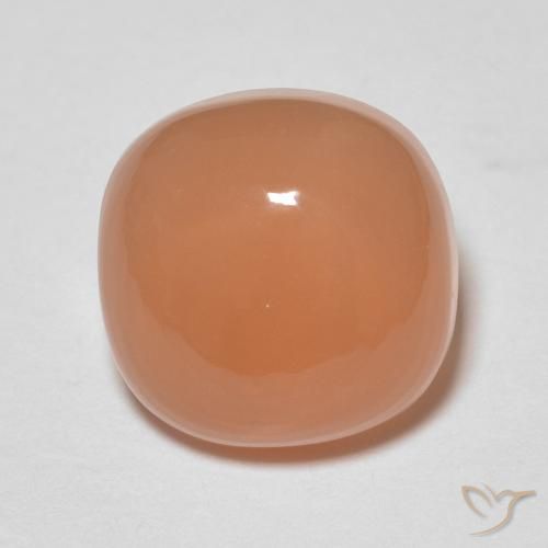2.18ct Naturel Pêche Orange Pierre de lune, Coussin, Translucide