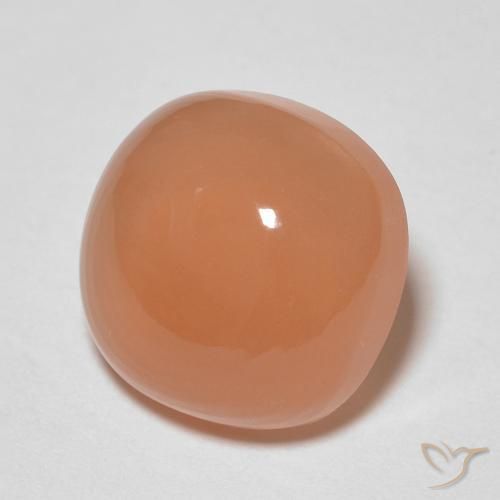 Pierre de lune Pêche Orange naturelle Coussin, 2.18 ct, Translucide