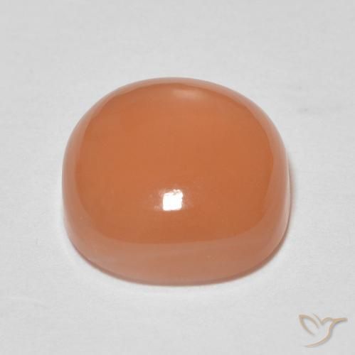 Pierre de lune Pêche Orange naturelle Coussin, 2.18 ct, Translucide
