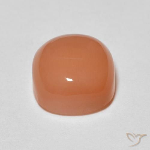Pierre de lune Orange clair naturelle Coussin, 1.90 ct, Translucide