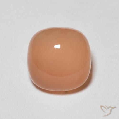 2.08ct Naturel Pêche Orange Pierre de lune, Coussin, Translucide