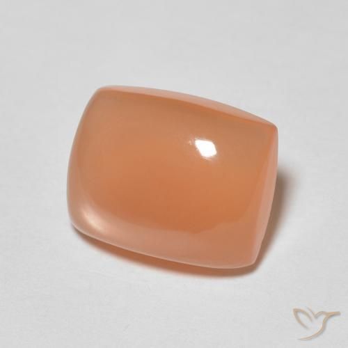 Pierre de lune Orange moyen naturelle Coussin, 2.13 ct, Translucide