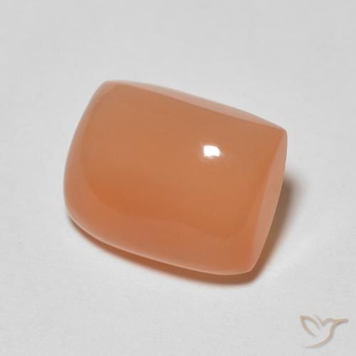 Pierre de lune Orange moyen naturelle Coussin, 2.32 ct, Translucide