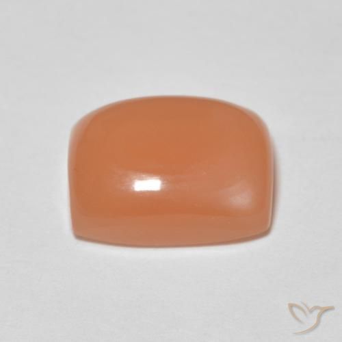 Pierre de lune Orange moyen naturelle Coussin, 2.32 ct, Translucide