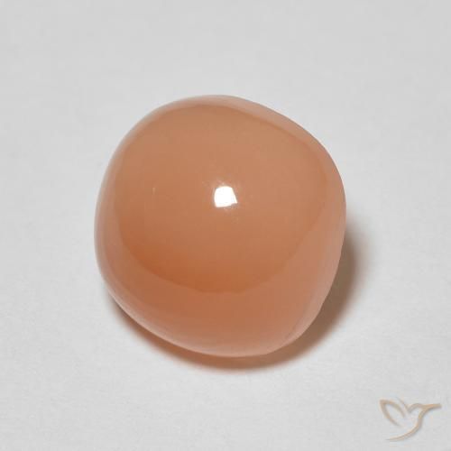 Pierre de lune Pêche Orange naturelle Coussin, 2.40 ct, Translucide