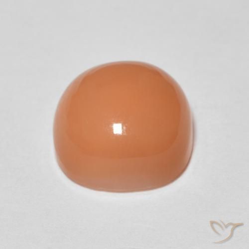 Pierre de lune Pêche Orange naturelle Coussin, 2.40 ct, Translucide