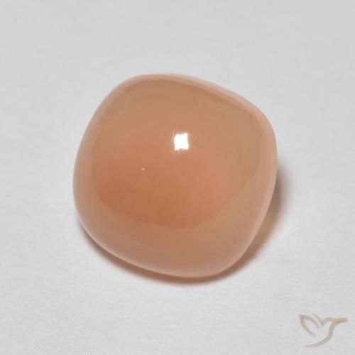 Pierre de lune Pêche Orange naturelle Coussin, 2.12 ct, Translucide