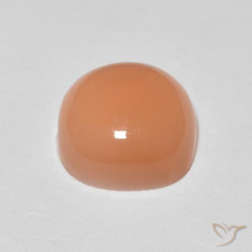 Pierre de lune Pêche Orange naturelle Coussin, 2.12 ct, Translucide