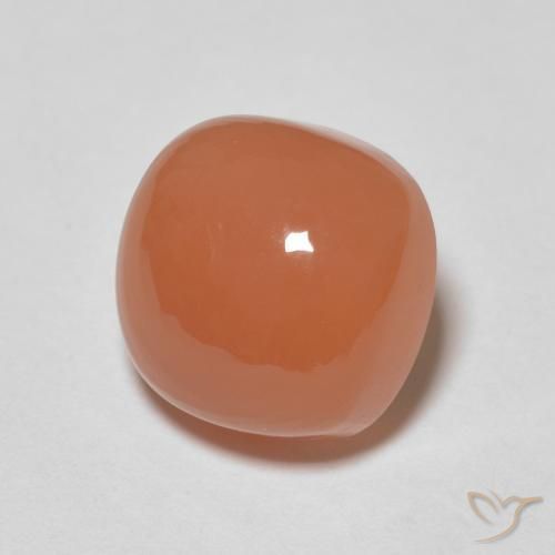 Pierre de lune Orange clair naturelle Coussin, 2.85 ct, Translucide