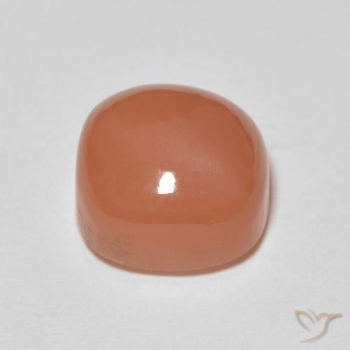 Pierre de lune Orange clair naturelle Coussin, 2.85 ct, Translucide