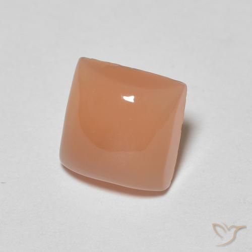 Pierre de lune Orange moyen naturelle Carré, 1.63 ct, Translucide