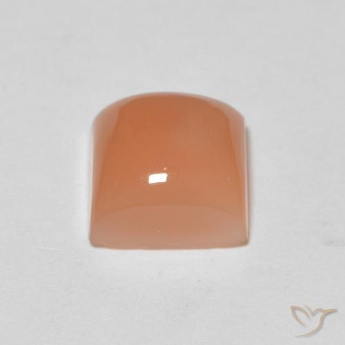 Pierre de lune Orange moyen naturelle Carré, 1.63 ct, Translucide