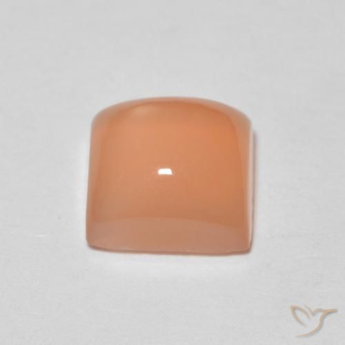 Pierre de lune Orange moyen naturelle Carré, 1.86 ct, Translucide