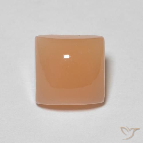 2.09ct Naturel Orange cantaloup Pierre de lune, Carré, Translucide