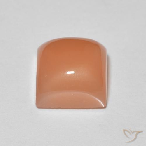 Pierre de lune Pourpre rougeâtre léger naturelle Carré, 2.35 ct, Translucide