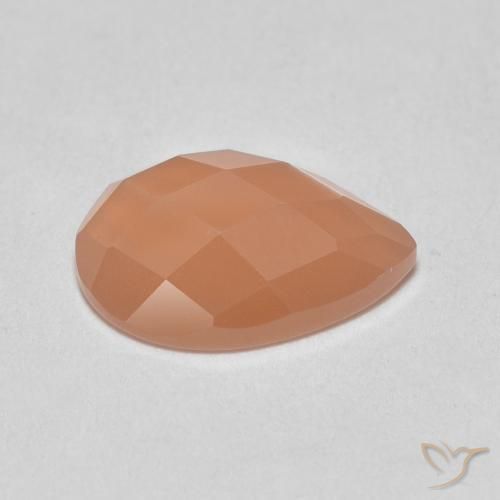 Pierre de lune Orange cantaloup naturelle En forme de poire, 0.97 ct, Translucide