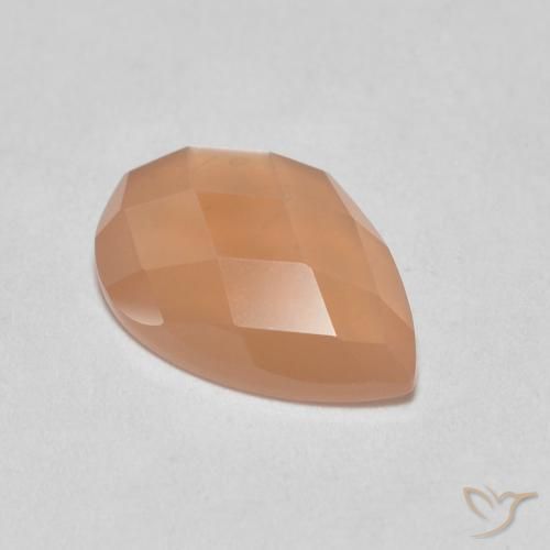 Pierre de lune Medium Light-Orange naturelle En forme de poire, 1.07 ct, Translucide