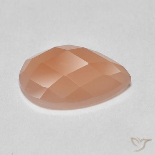 Pierre de lune Orange moyen naturelle En forme de poire, 1.06 ct, Translucide