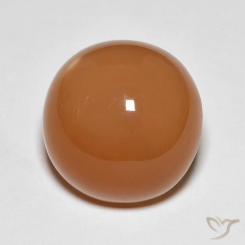 11.93ct Naturel Orange moyen Pierre de lune, Tour, Translucide