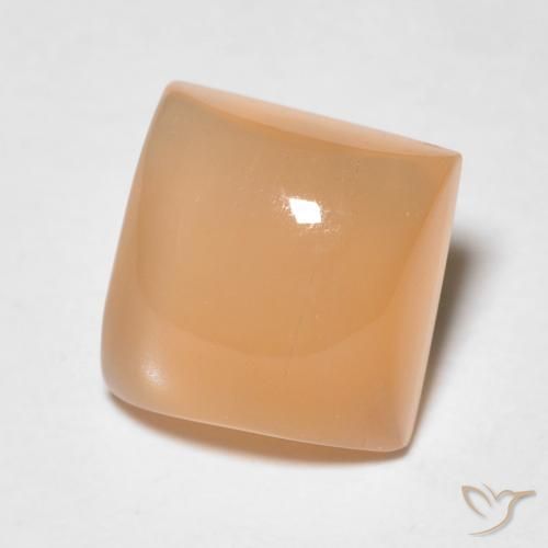 Pierre de lune Medium Light-Orange naturelle Carré, 2.20 ct, Translucide