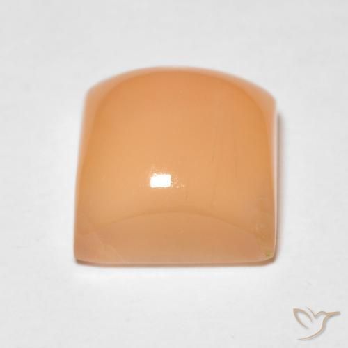 Pierre de lune Medium Light-Orange naturelle Carré, 2.20 ct, Translucide