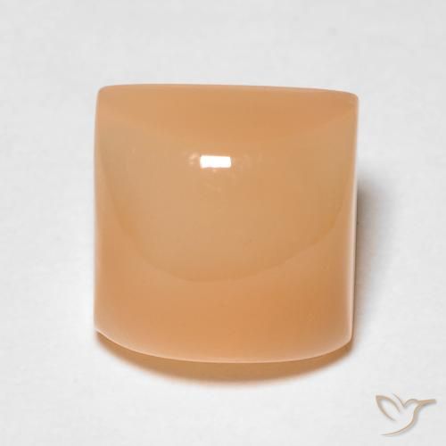 2.58ct Naturel Medium Light-Orange Pierre de lune, Carré, Translucide