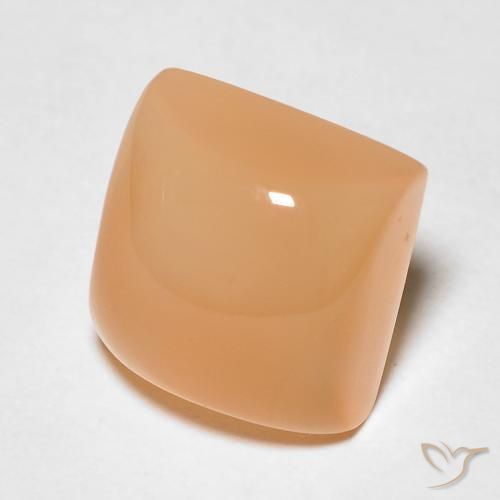 Pierre de lune Medium Light-Orange naturelle Carré, 2.58 ct, Translucide
