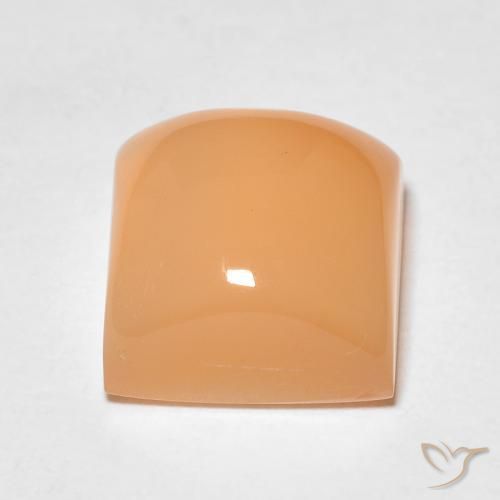 Pierre de lune Medium Light-Orange naturelle Carré, 2.58 ct, Translucide