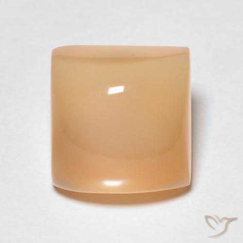 Pierre de lune Orange moyen naturelle Carré, 2.51 ct, Translucide