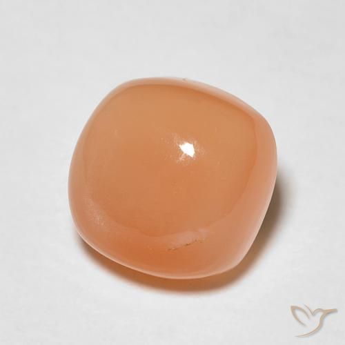 Pierre de lune Orange cantaloup naturelle Coussin, 1.85 ct, Translucide