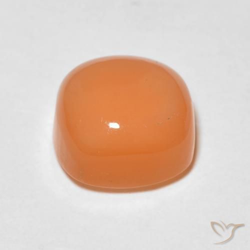 Pierre de lune Orange cantaloup naturelle Coussin, 1.85 ct, Translucide
