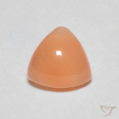 1.40ct Naturel Orange clair Pierre de lune, Trillion, Translucide
